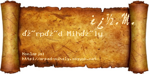 Árpád Mihály névjegykártya